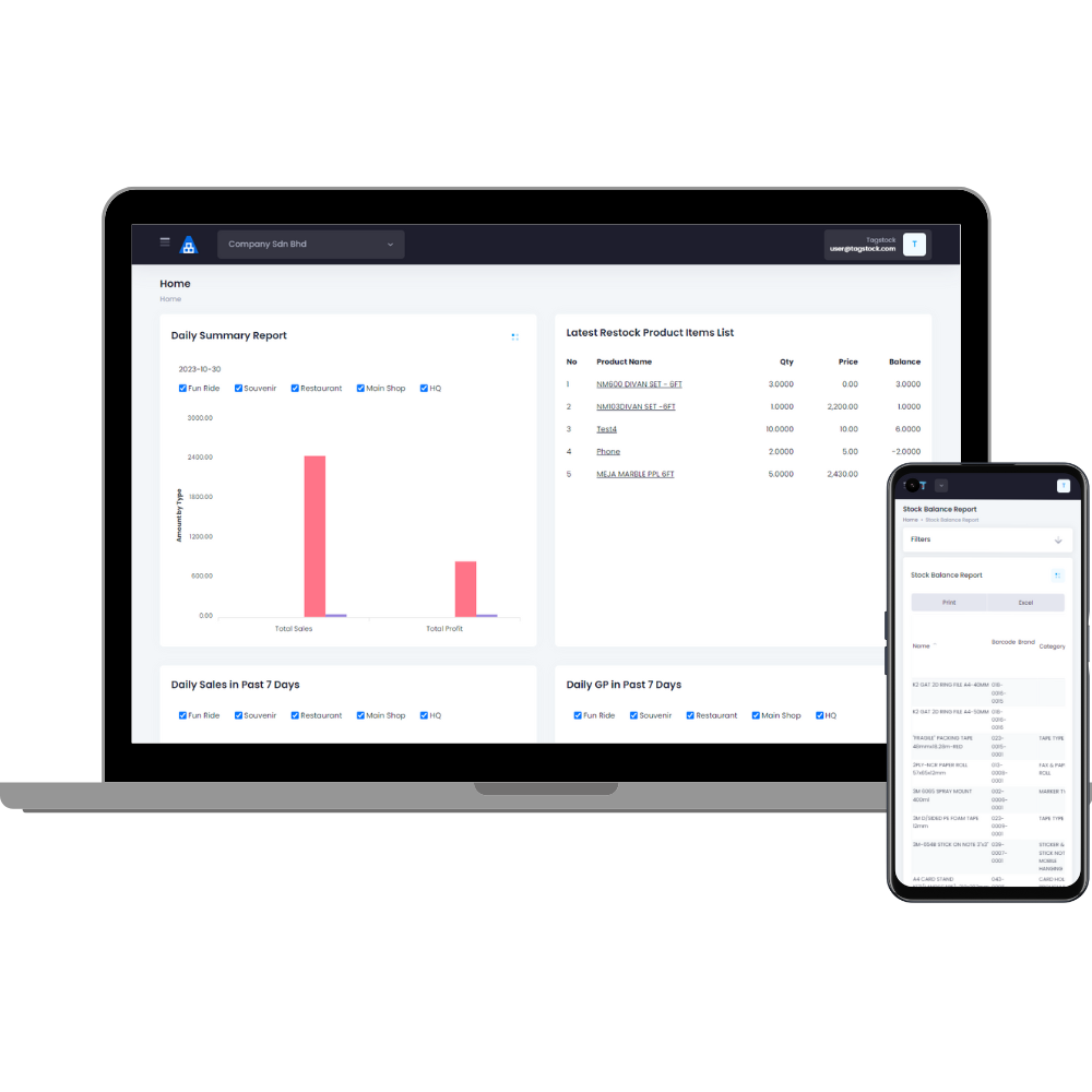 Tagstocks Dashboard